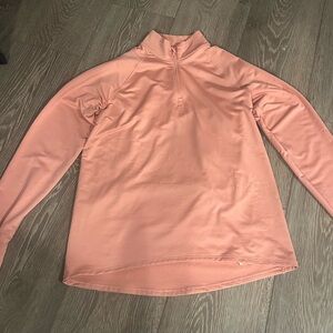 Athleta Coral Quarter-Zip Top
